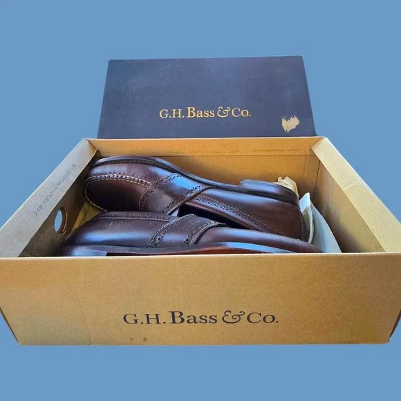 G.H.‎ Bass & Co. Colbert Men's Brown Leather Tassel Loafers Size 8D New in Box